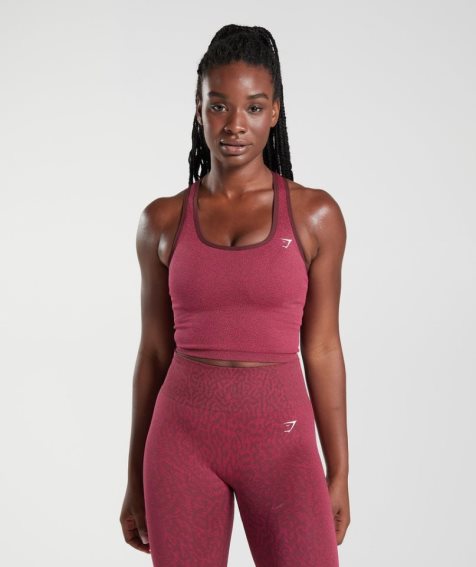 Podkoszulki Gymshark Adapt Animal Seamless Crop Damskie Fuksja | PL 089JDS